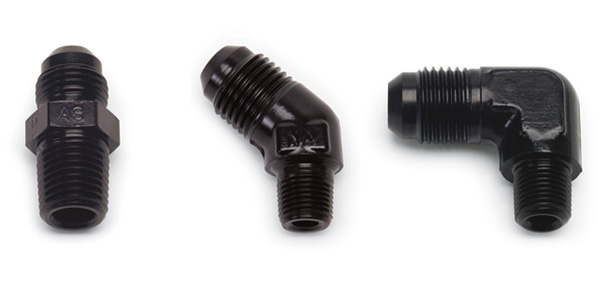 Male Flare To Pipe Black Adapter by Russell Performance Products